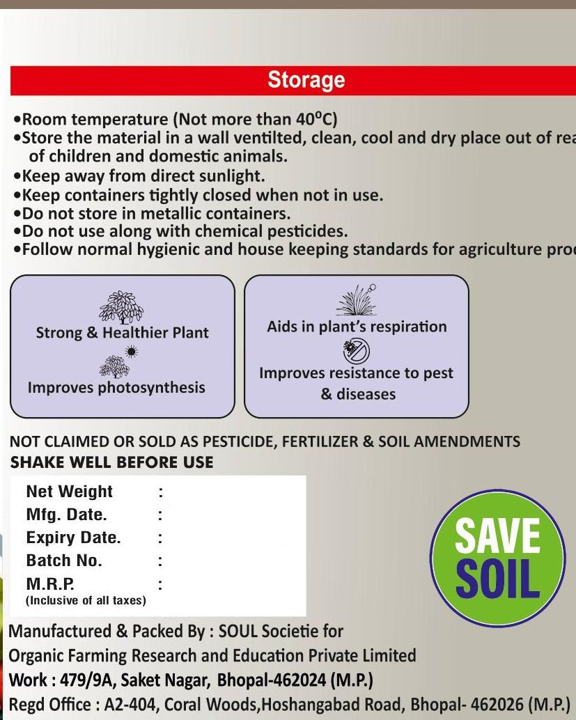 Nano Particle Zinc - SOUL SOCIETY FOR ORGANIC FARMING