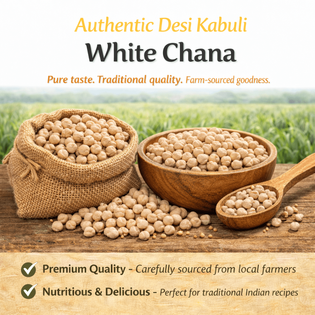 Authentic Desi Kabuli White Chana by Amar Sandhu - SOUL SOCIETY FOR ORGANIC FARMING