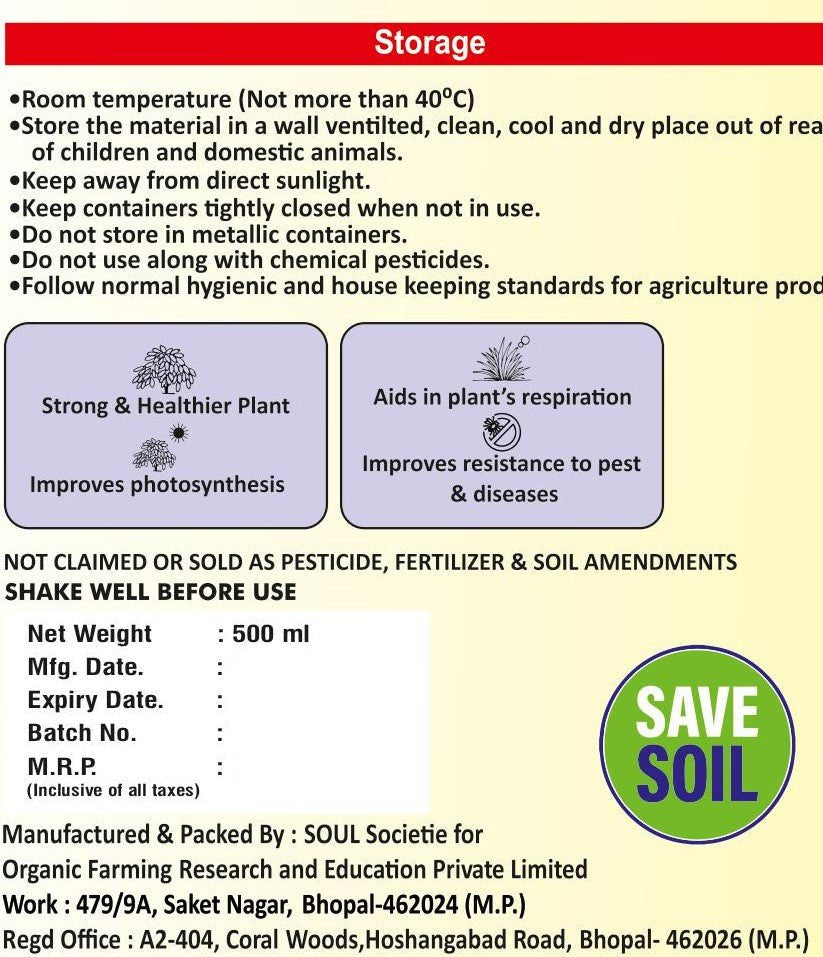 Nano Particle Sulphur - SOUL SOCIETY FOR ORGANIC FARMING
