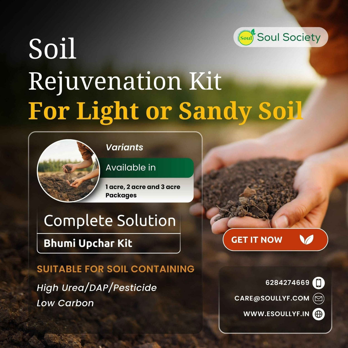 Soil Rejuvenation Kit - For Light or Sandy Soil - SOUL SOCIETY FOR ORGANIC FARMING